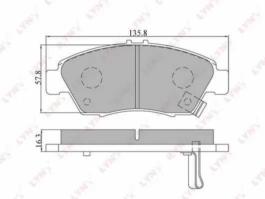 LYNXAUTO fékbetétkészlet, tárcsafék - BD-3406 - TothCarparts