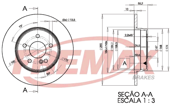 FREMAX féktárcsa - BD-3412 - TothCarparts