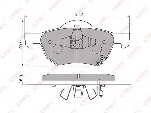 LYNXAUTO fékbetétkészlet, tárcsafék - BD-3413 - TothCarparts