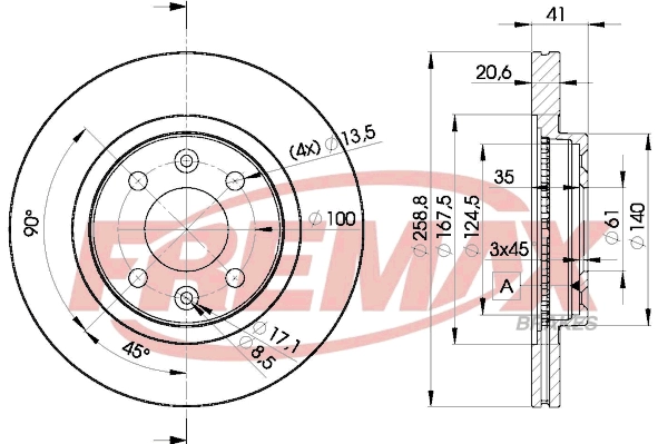 FREMAX féktárcsa - BD-3550 - TothCarparts