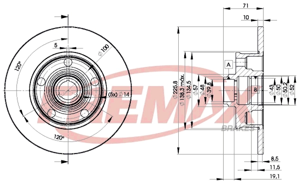 FREMAX féktárcsa - BD-3576 - TothCarparts