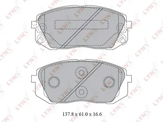LYNXAUTO fékbetétkészlet, tárcsafék - BD-3621 - TothCarparts