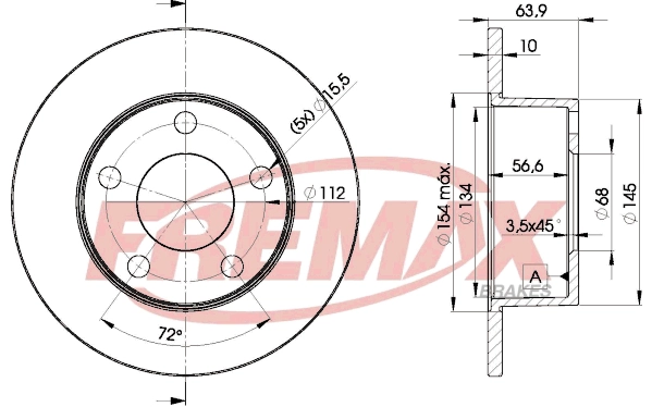FREMAX féktárcsa - BD-4060 - TothCarparts