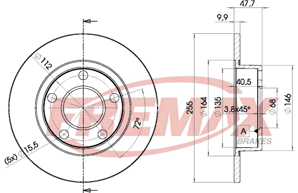 FREMAX féktárcsa - BD-4062 - TothCarparts