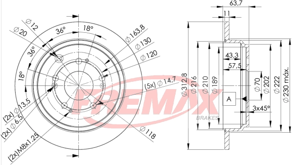 FREMAX féktárcsa - BD-4079 - TothCarparts