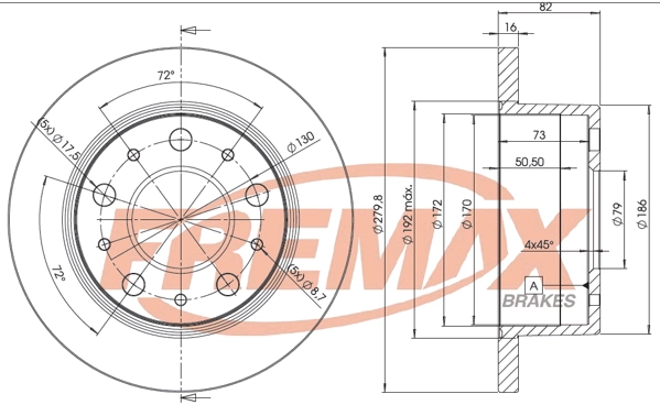 FREMAX féktárcsa - BD-4696 - TothCarparts