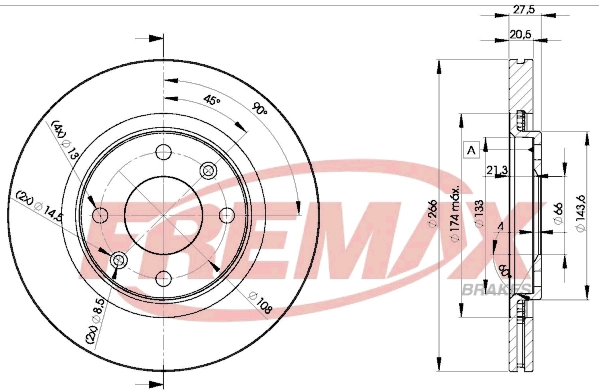FREMAX féktárcsa - BD-4697 - TothCarparts