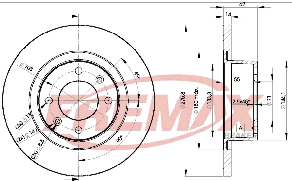 FREMAX féktárcsa - BD-4754 - TothCarparts