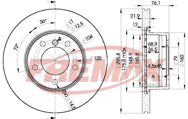 FREMAX féktárcsa - BD-4839 - TothCarparts