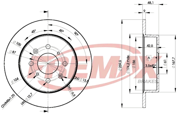 FREMAX féktárcsa - BD-5105 - TothCarparts