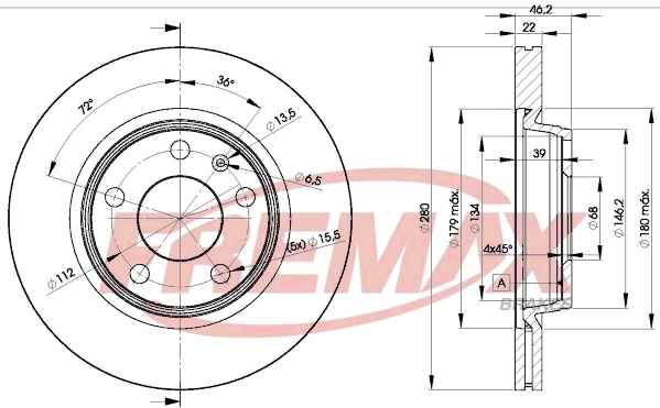 FREMAX féktárcsa - BD-5301 - TothCarparts