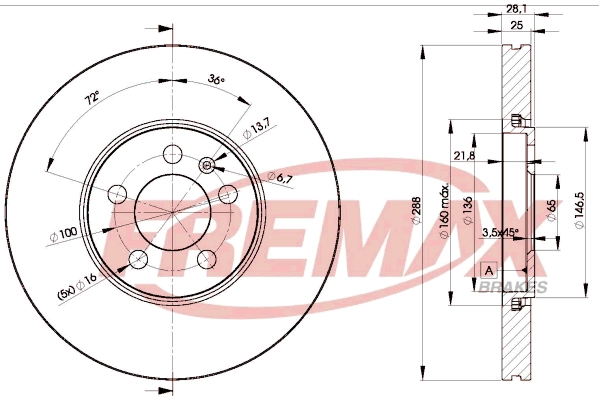 FREMAX féktárcsa - BD-5302 - TothCarparts