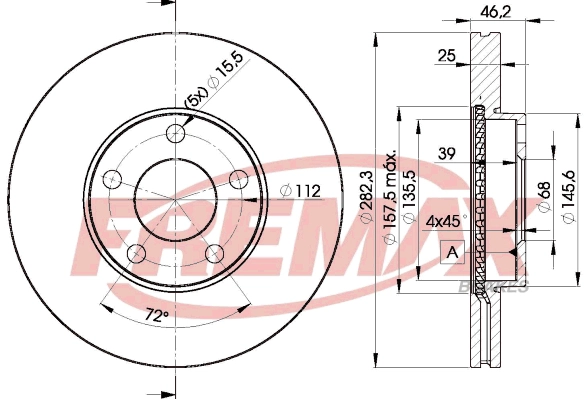 FREMAX féktárcsa - BD-5306 - TothCarparts