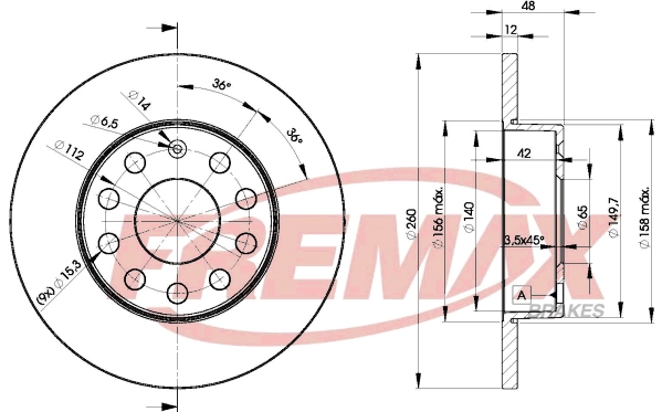 FREMAX féktárcsa - BD-5310 - TothCarparts