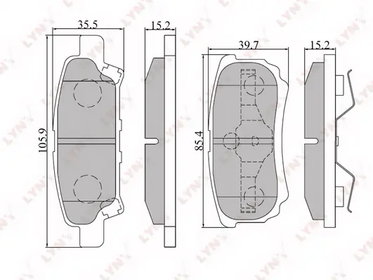 LYNXAUTO fékbetétkészlet, tárcsafék - BD-5505 - TothCarparts