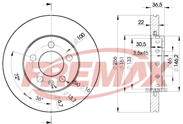 FREMAX féktárcsa - BD-5602 - TothCarparts