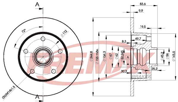 FREMAX féktárcsa - BD-5606 - TothCarparts