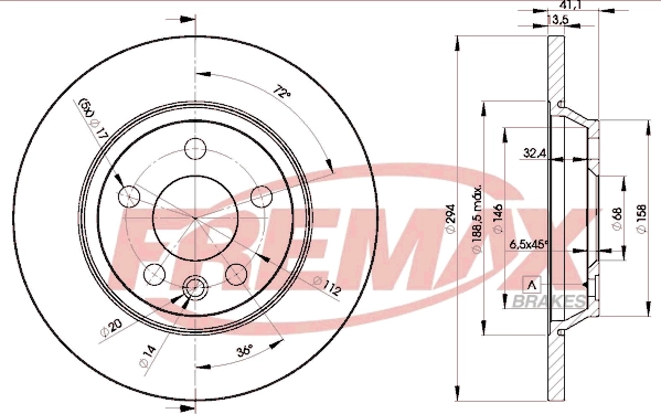 FREMAX féktárcsa - BD-5609 - TothCarparts