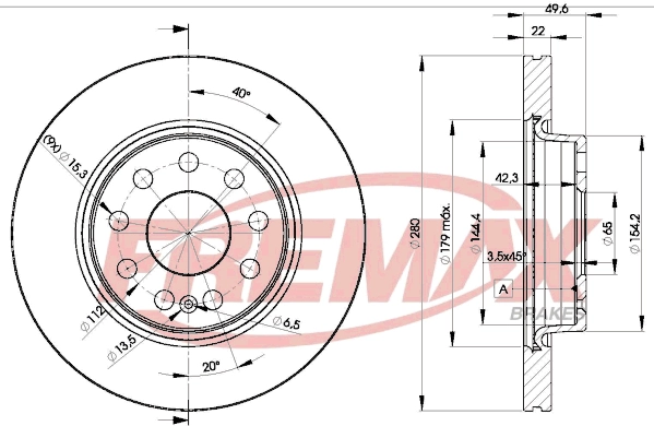 FREMAX féktárcsa - BD-5614 - TothCarparts