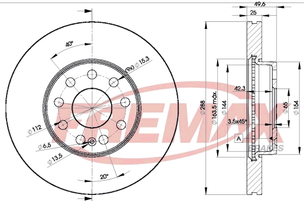 FREMAX féktárcsa - BD-5615 - TothCarparts