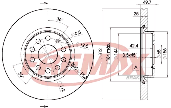 FREMAX féktárcsa - BD-5618 - TothCarparts