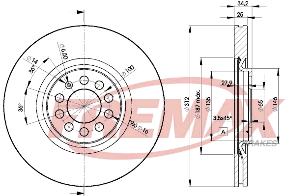 FREMAX féktárcsa - BD-5620 - TothCarparts