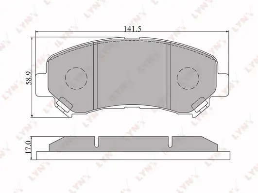 LYNXAUTO fékbetétkészlet, tárcsafék - BD-5711 - TothCarparts
