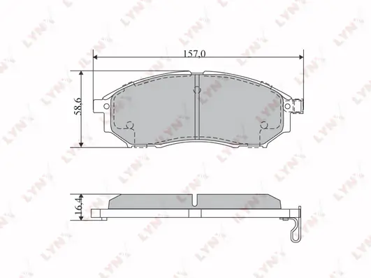 LYNXAUTO fékbetétkészlet, tárcsafék - BD-5725 - TothCarparts