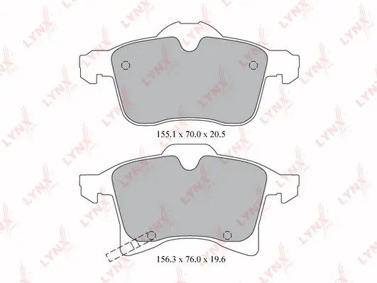 LYNXAUTO fékbetétkészlet, tárcsafék - BD-5908 - TothCarparts