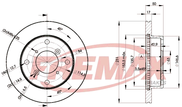 FREMAX féktárcsa - BD-6030 - TothCarparts