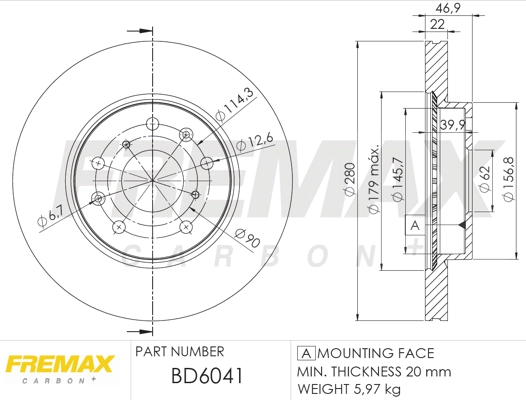 FREMAX féktárcsa - BD-6041 - TothCarparts