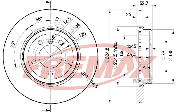 FREMAX féktárcsa - BD-6071 - TothCarparts