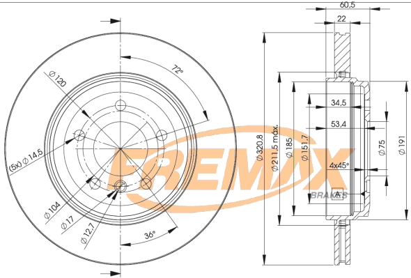 FREMAX féktárcsa - BD-6074 - TothCarparts