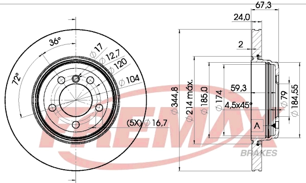 FREMAX féktárcsa - BD-6129 - TothCarparts