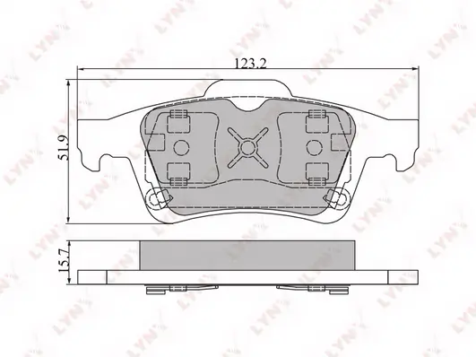 LYNXAUTO fékbetétkészlet, tárcsafék - BD-6302 - TothCarparts