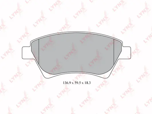 LYNXAUTO fékbetétkészlet, tárcsafék - BD-6314 - TothCarparts