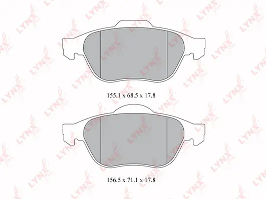 LYNXAUTO fékbetétkészlet, tárcsafék - BD-6316 - TothCarparts