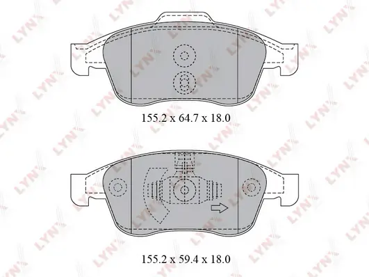 LYNXAUTO fékbetétkészlet, tárcsafék - BD-6317 - TothCarparts