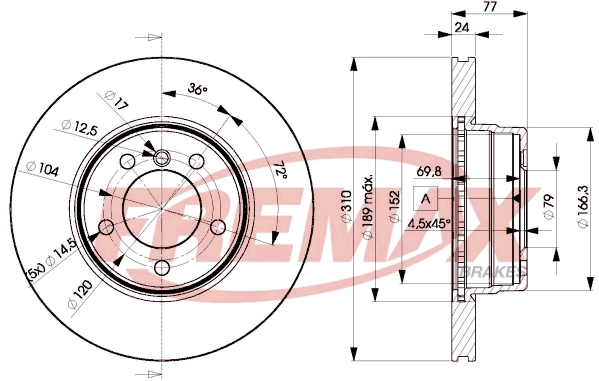 FREMAX féktárcsa - BD-6402 - TothCarparts