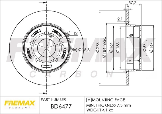 FREMAX féktárcsa - BD-6477 - TothCarparts