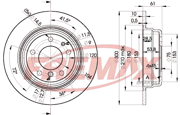 FREMAX féktárcsa - BD-6668 - TothCarparts