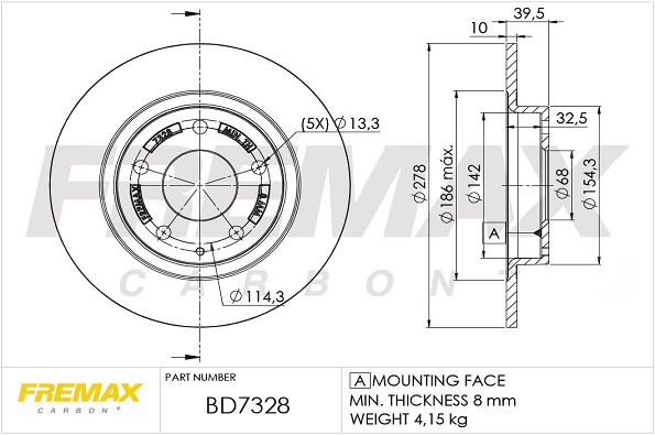 FREMAX féktárcsa - BD-7328 - TothCarparts