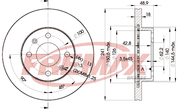 FREMAX féktárcsa - BD-7500 - TothCarparts