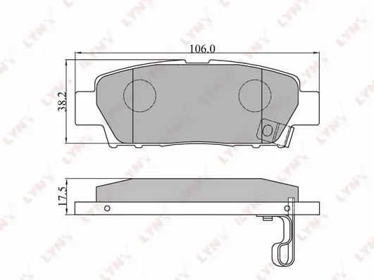 LYNXAUTO fékbetétkészlet, tárcsafék - BD-7513 - TothCarparts