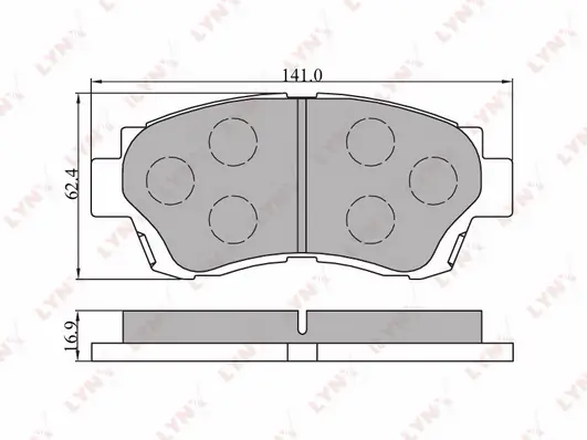 LYNXAUTO fékbetétkészlet, tárcsafék - BD-7520 - TothCarparts