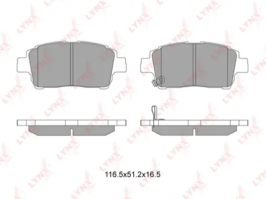 LYNXAUTO fékbetétkészlet, tárcsafék - BD-7526 - TothCarparts