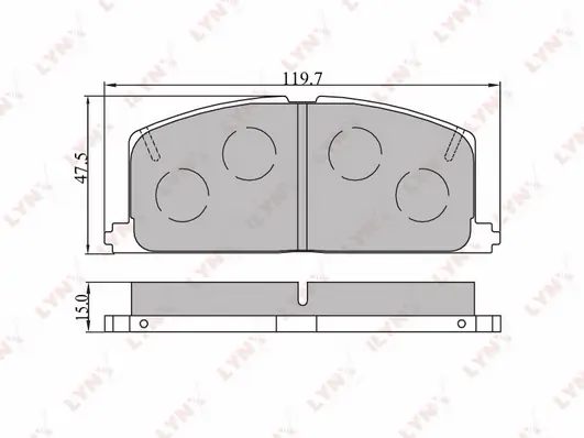 LYNXAUTO fékbetétkészlet, tárcsafék - BD-7533 - TothCarparts