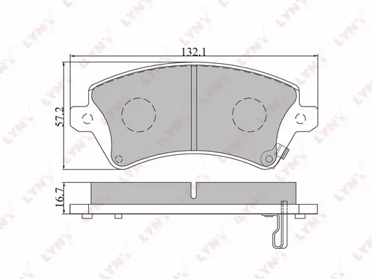 LYNXAUTO fékbetétkészlet, tárcsafék - BD-7540 - TothCarparts