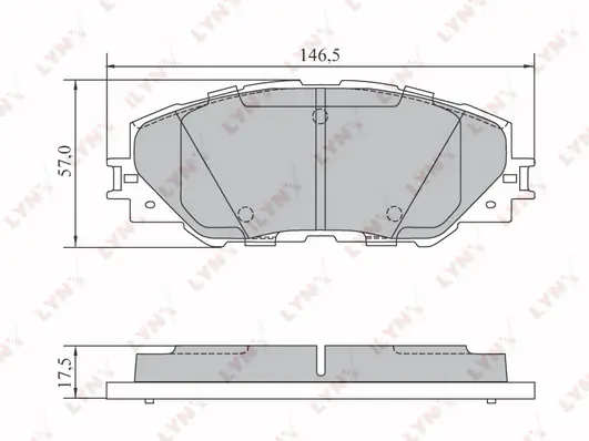 LYNXAUTO fékbetétkészlet, tárcsafék - BD-7572 - TothCarparts