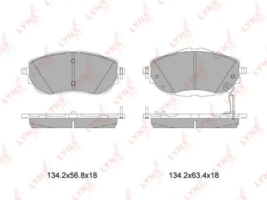 LYNXAUTO fékbetétkészlet, tárcsafék - BD-7605 - TothCarparts